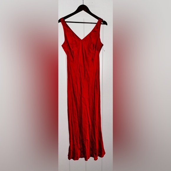 LNA Bodycon Silk Red Slip Dress Women 1X  Resortwear Summer Cocktail Dinner - Picture 2 of 8